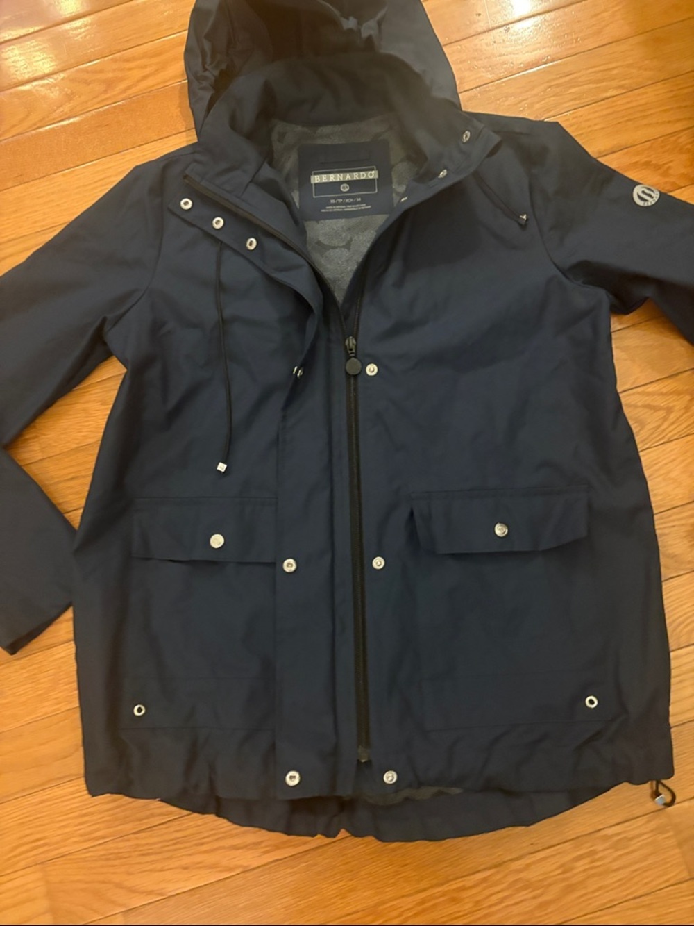 Bernardo Navy Hooded Utility Jacket - Picture 7 of 12